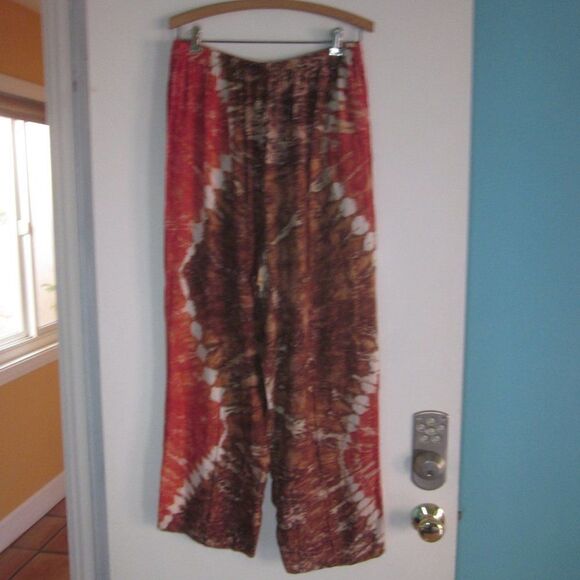 O.K. Mike Womens One Size Pull On Elastic Waist Loungewear Resort Pants O/S - Picture 9 of 11